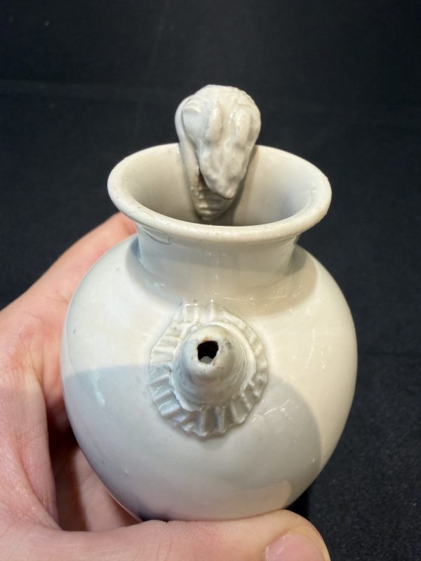 唐 邢窯白釉獅柄執壺 - 图16