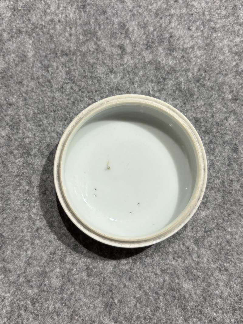    清晚期 桃红釉印泥盒 - 图6