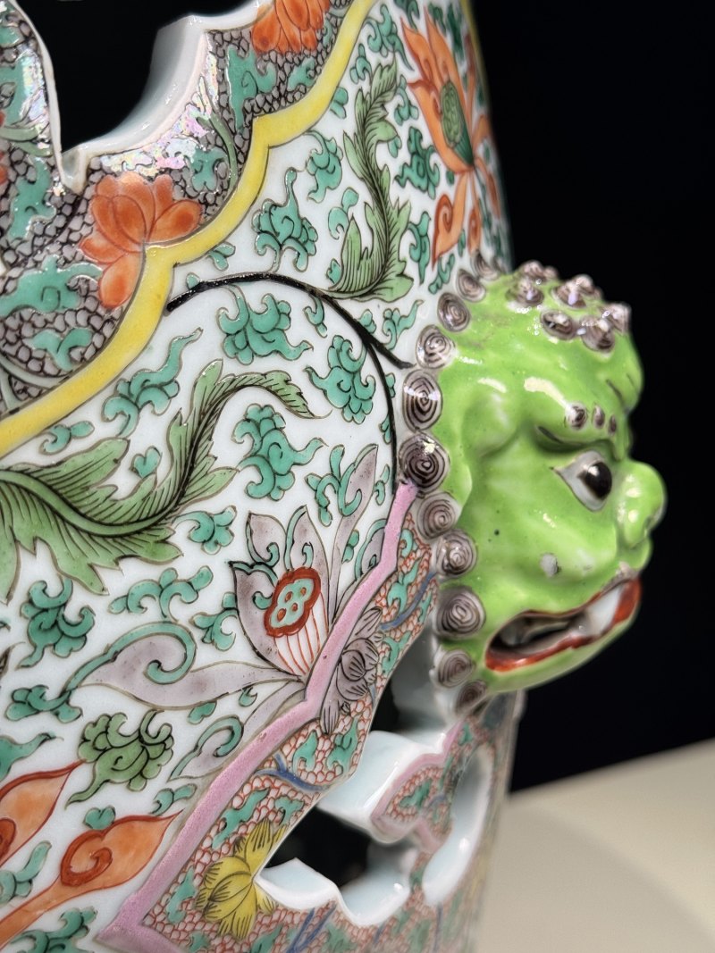 清康熙-雍正 五彩加粉彩缠枝花卉纹鼓凳 - 图19