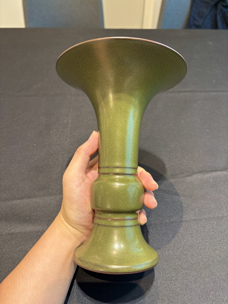 清乾隆茶葉末釉花觚 - 图10