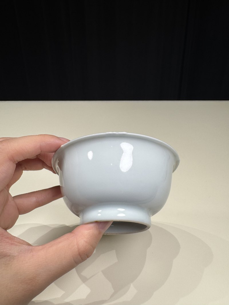 明嘉靖 白釉青花金箓大醮坛用茶盏五只 - 图24