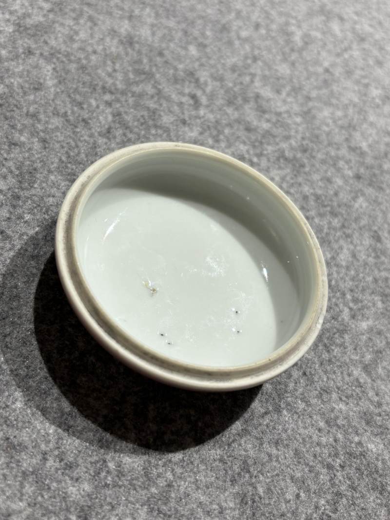    清晚期 桃红釉印泥盒 - 图7
