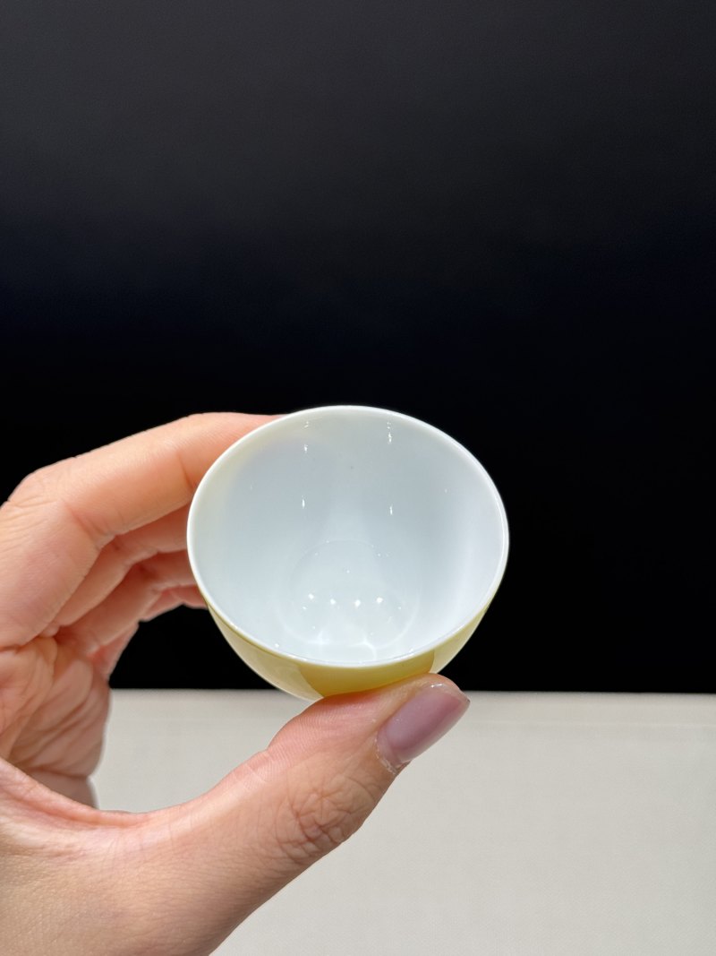 清雍正 柠檬黄釉小杯 - 图10