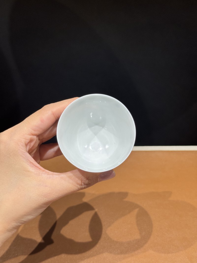 清康熙 青花鸳鸯荷花纹花神杯 - 图13