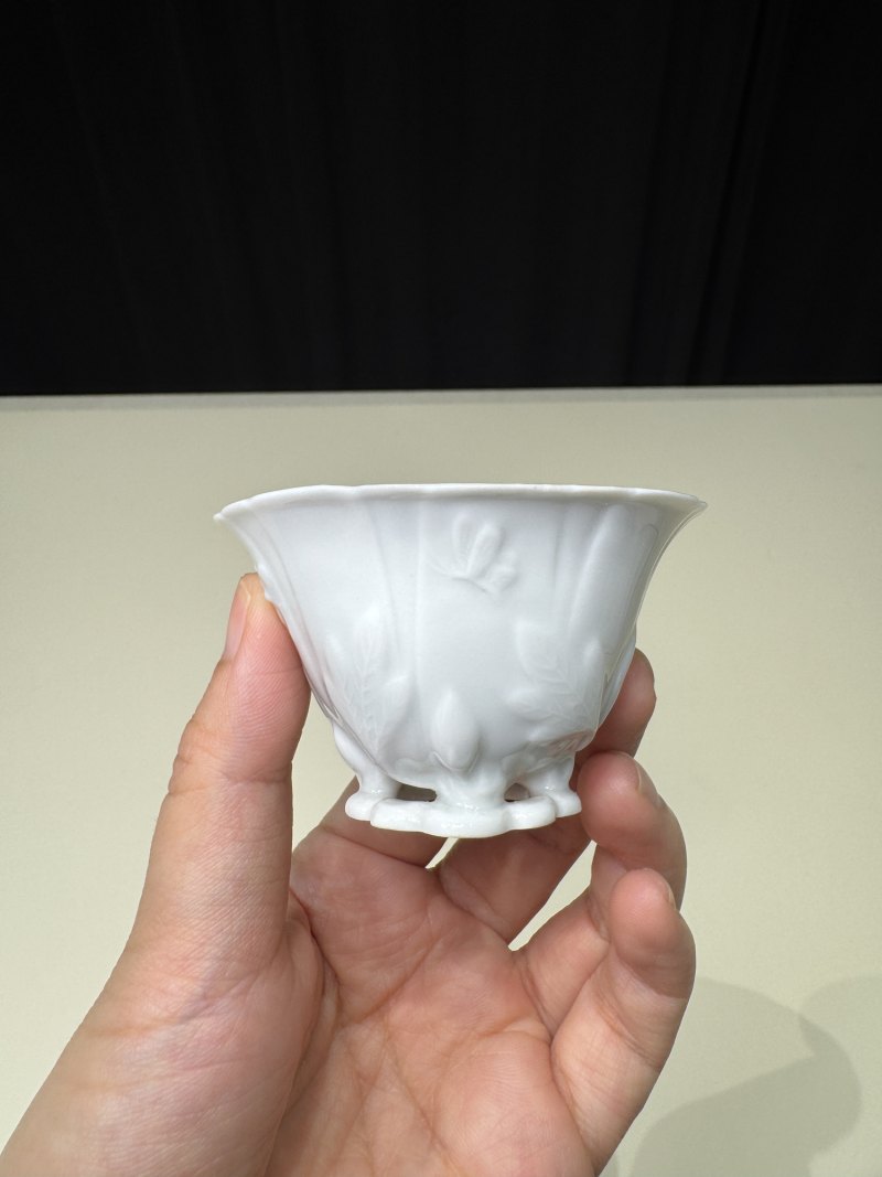 清早期 德化窑白釉玉兰杯一组五只 - 图18