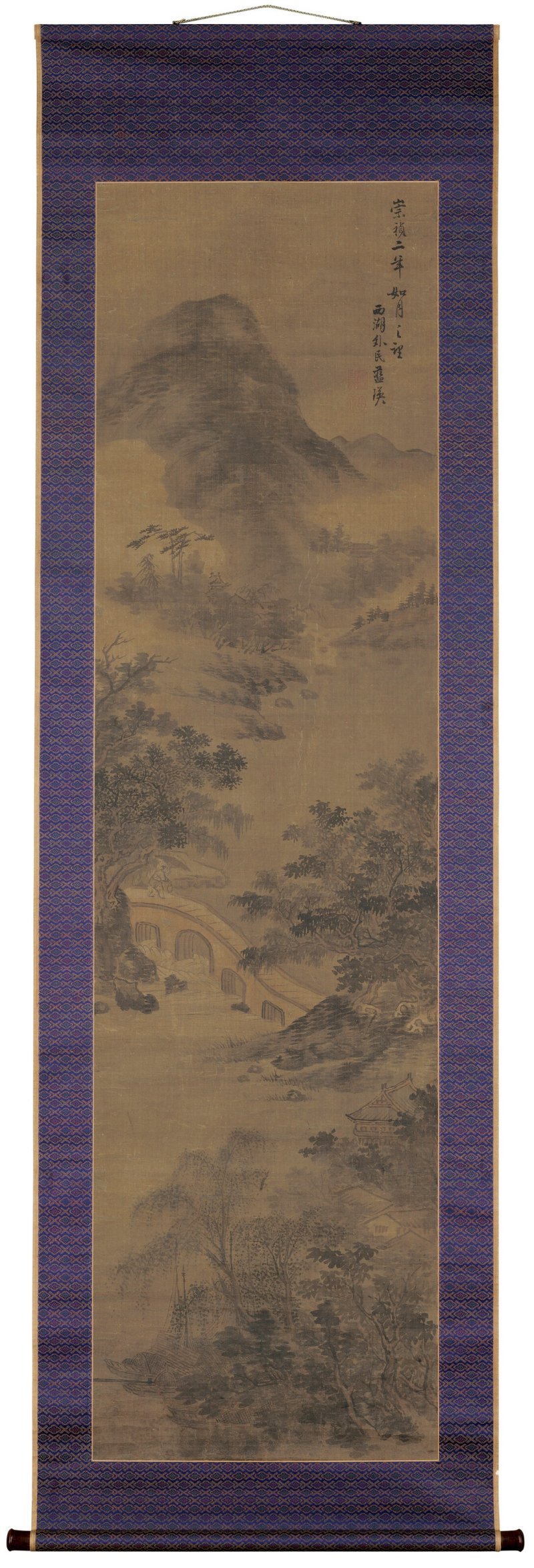 明／清 藍瑛（1584-1664後）  江山煙雨圖 - 图2