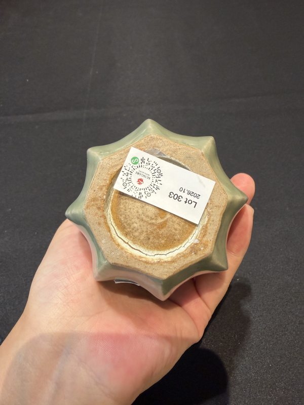 宋 青釉瓜棱長頸瓶 - 图11