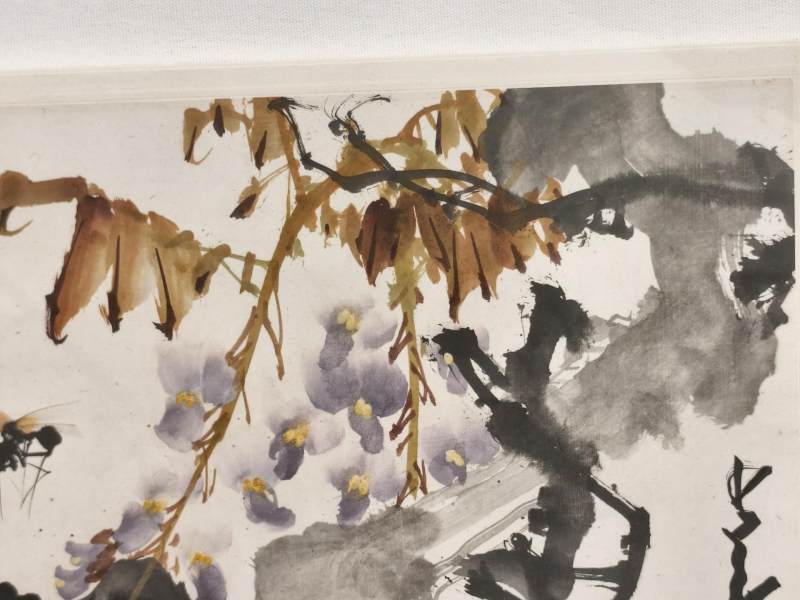    赵少昂 紫藤竹蜂 - 图4