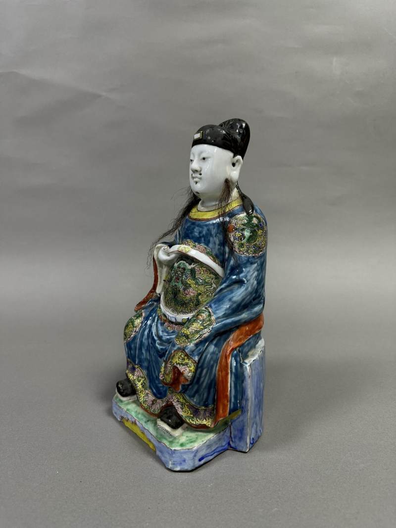    清 德化窑加粉彩文昌帝君 - 图3