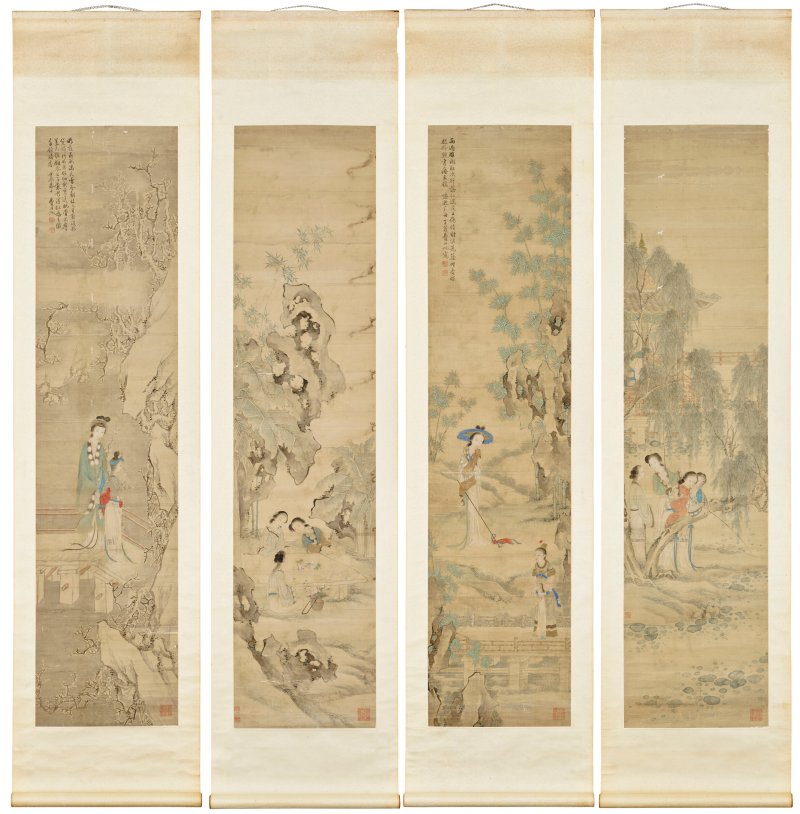 清 費丹旭（1801-1850）  四季人物 - 图6
