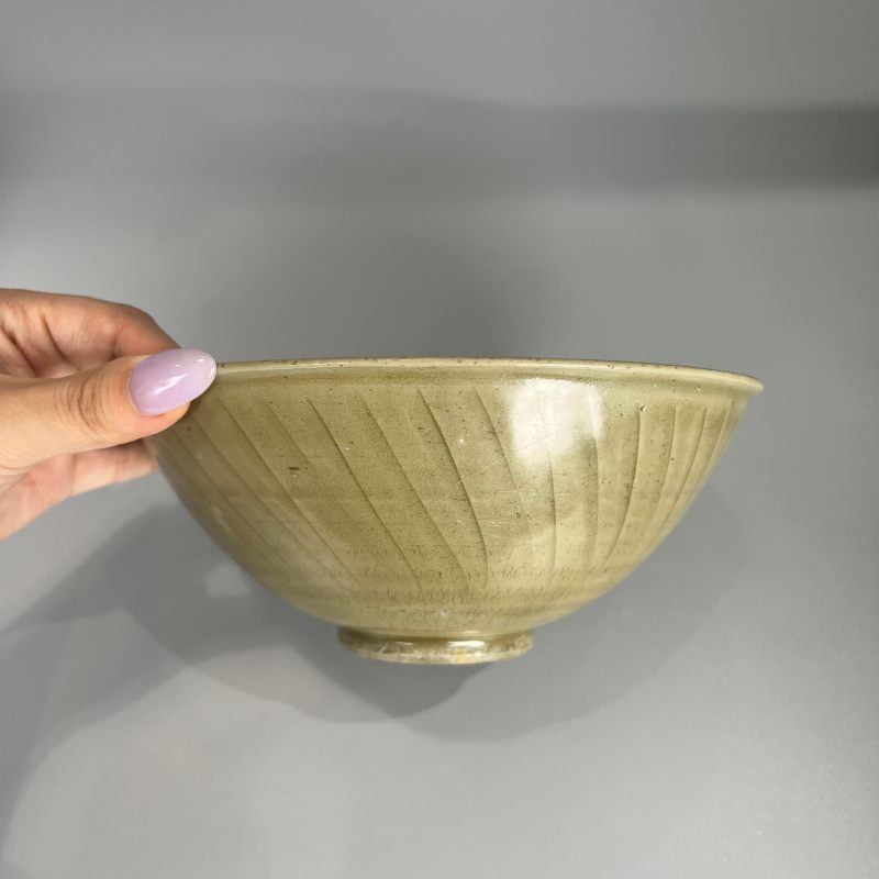 明代 龙泉窑青釉三鹅纹碗 - 图4