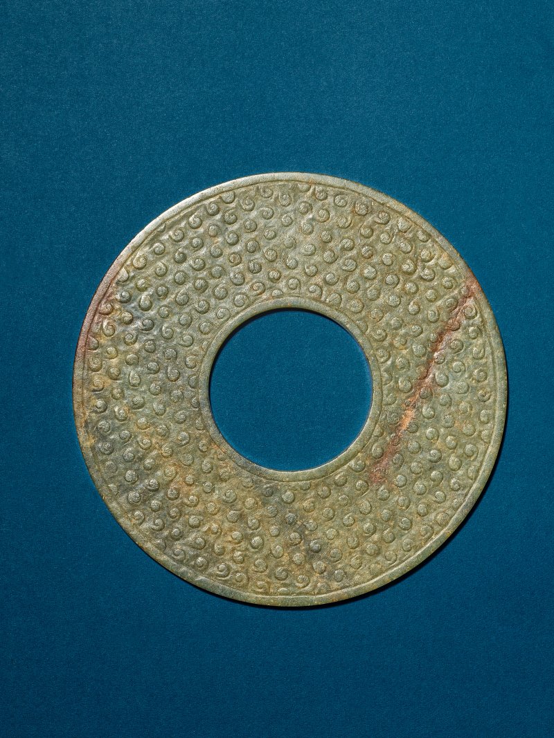 漢或以後 玉穀紋璧  HAN DYNASTY (206 BC-AD 220) OR LATER