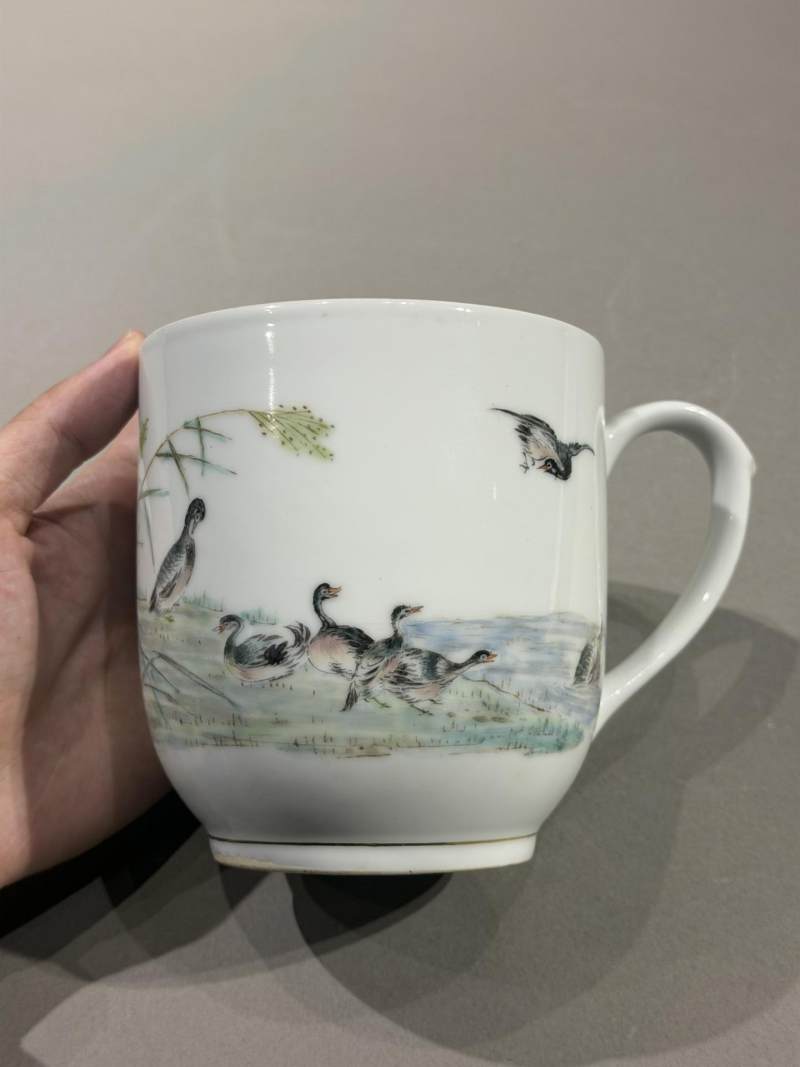    粉彩芦雁图马克杯 - 图6