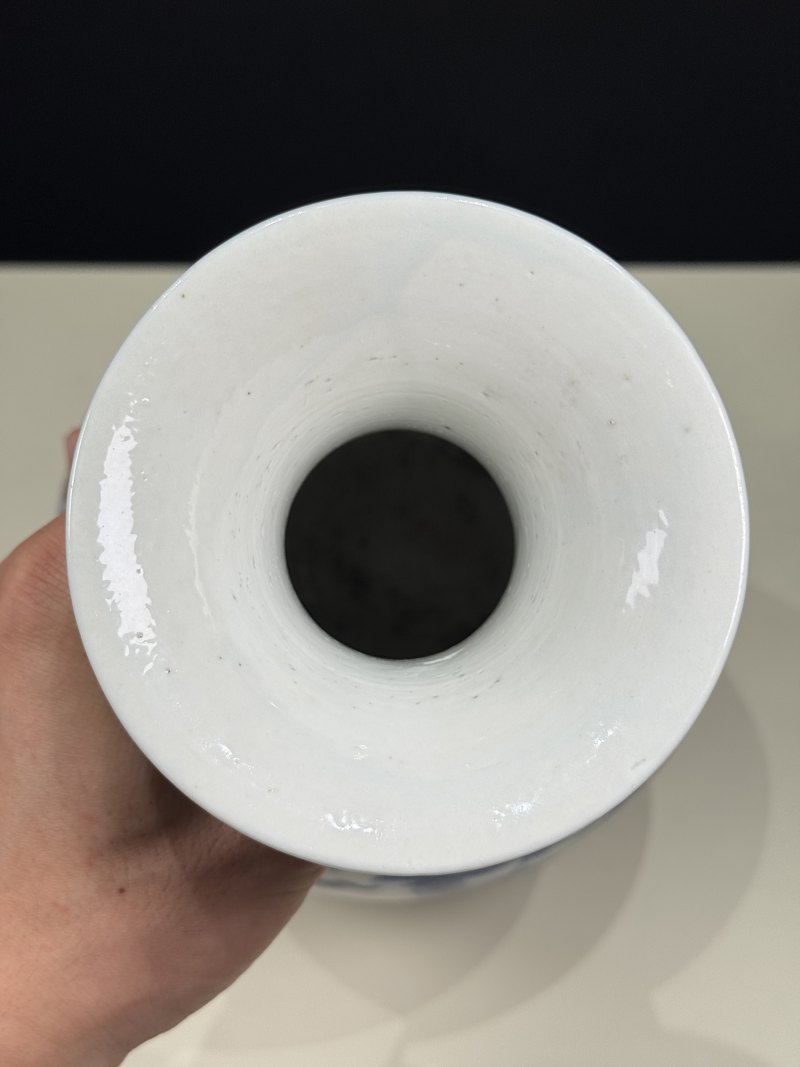 清嘉庆 青花九龙纹橄榄瓶 - 图19