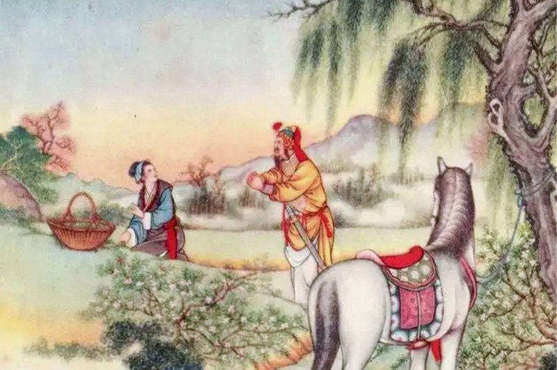 明崇祯 青花龙凤金钗传人物故事图筒瓶 - 图16