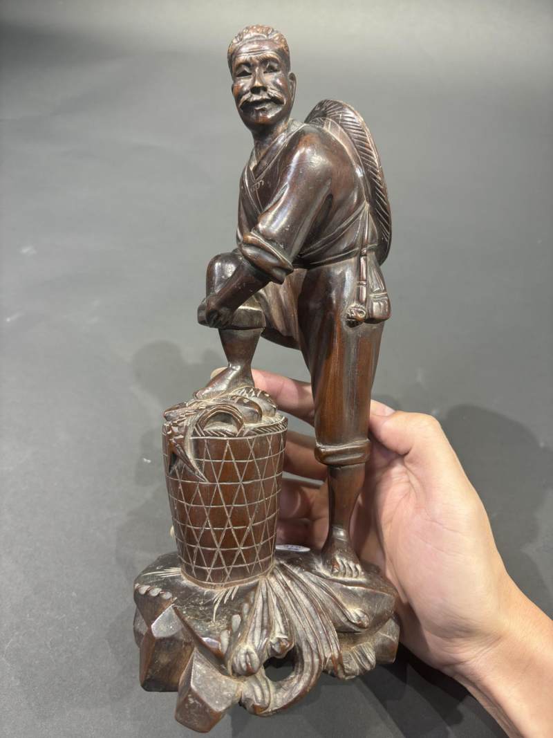    50-70年代 黄杨木雕鱼家乐 - 图2