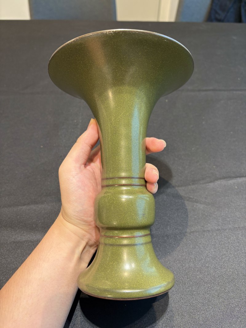 清乾隆茶葉末釉花觚 - 图12