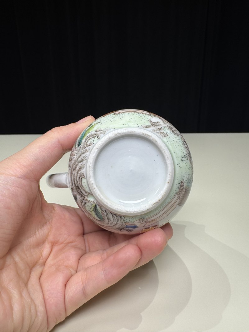 清雍正-乾隆 广珐琅仕女图奶壶 - 图6