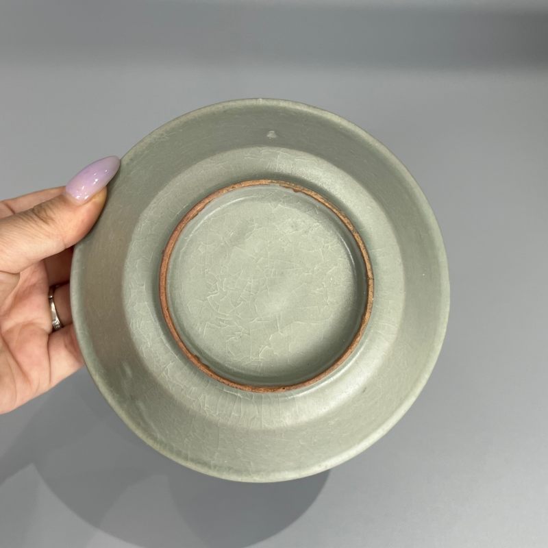 明代 龙泉窑粉青釉直边洗 - 图8