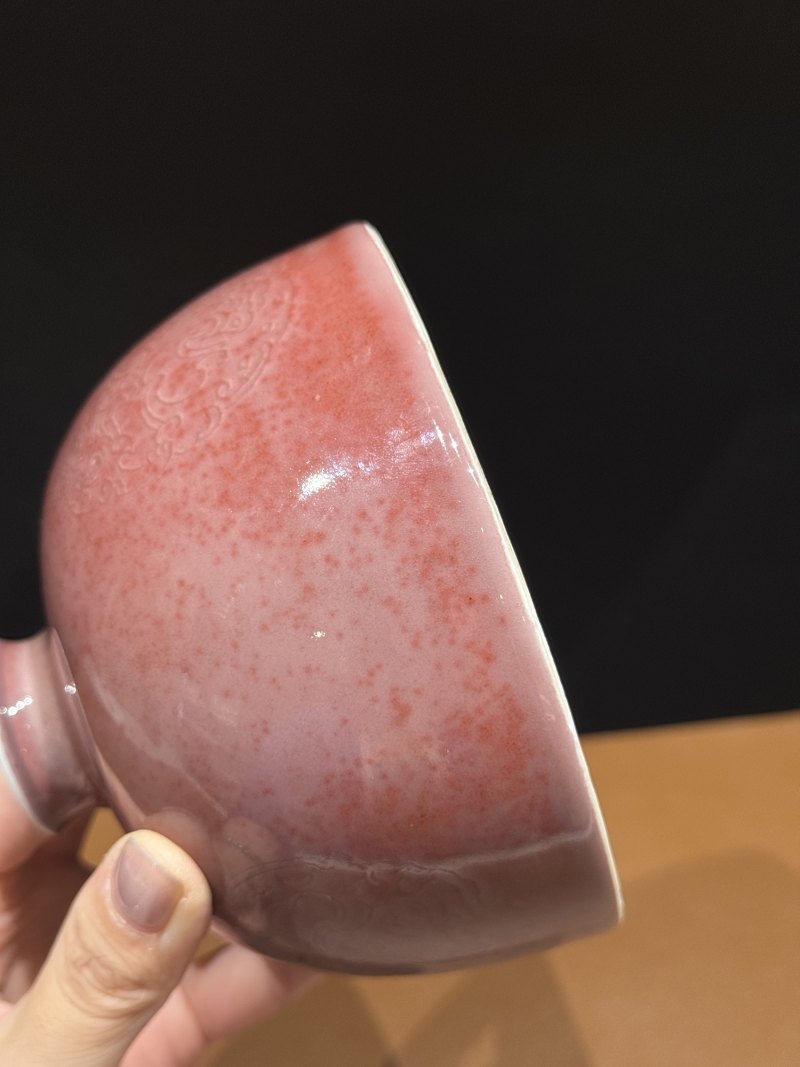 清康熙 豇豆红釉太白尊 - 图8