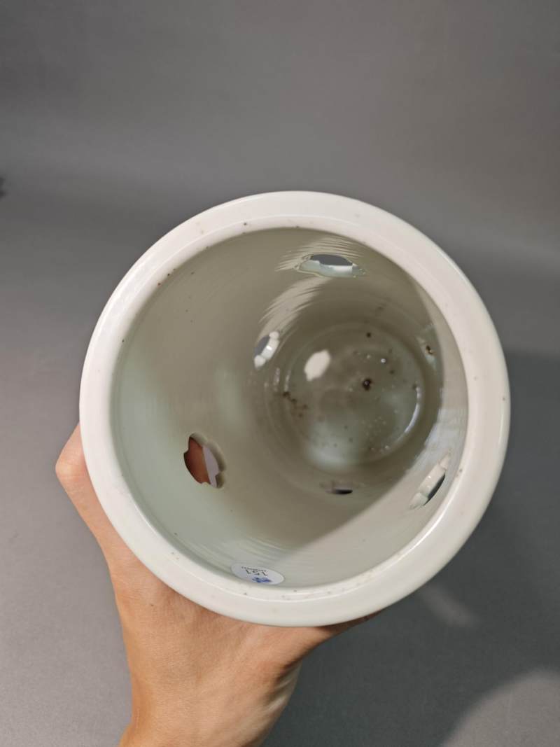    清道光 青花莲托八宝帽筒 - 图7