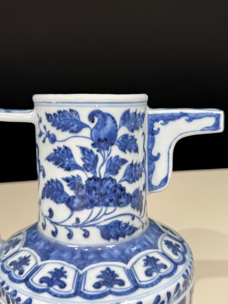 清雍正 仿永乐青花折枝花卉纹执壶 - 图9