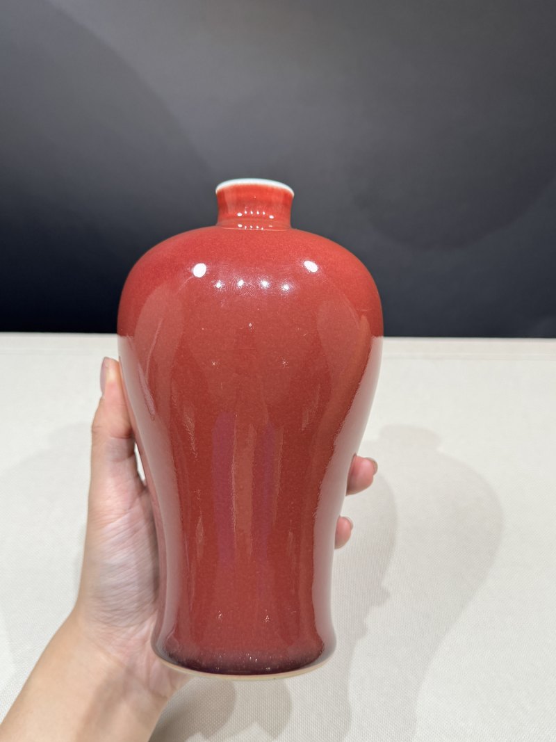 清雍正 红釉小梅瓶 - 图6
