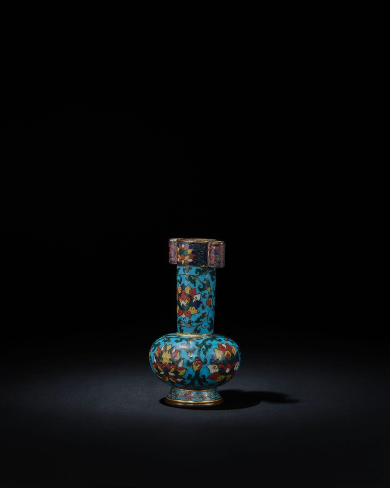 明宣德　掐絲琺瑯纏枝番蓮紋投壺 | A RARE CLOISONNÉ ENAMEL 'LOTUS' 'ARROW' VASE, TOUHU - 图5