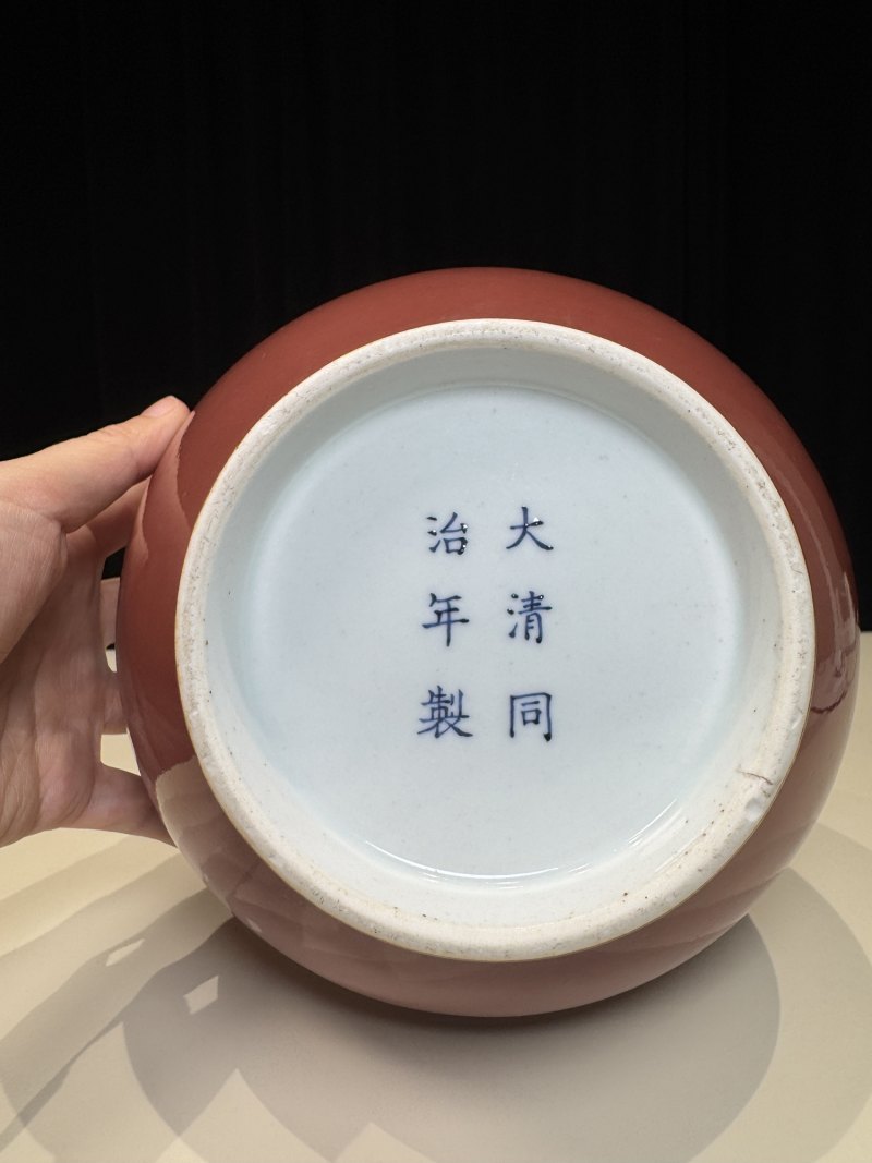清同治 霁红釉玉壶春瓶 - 图7