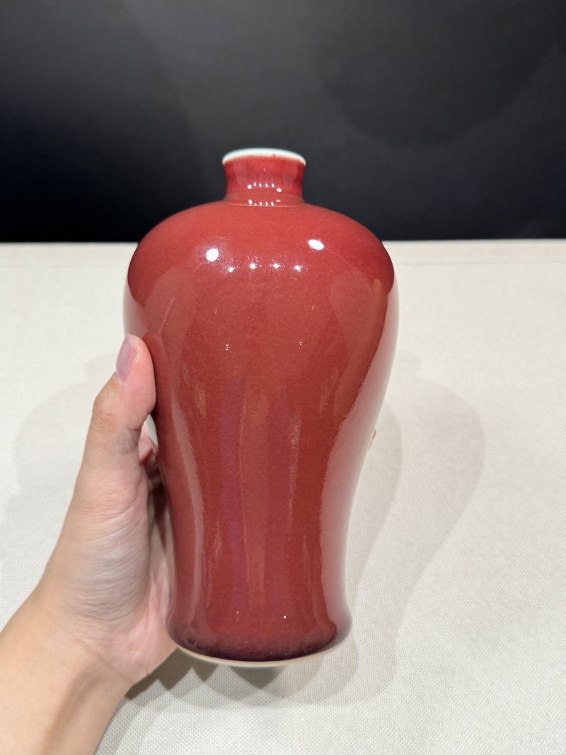 清雍正 红釉小梅瓶 - 图7