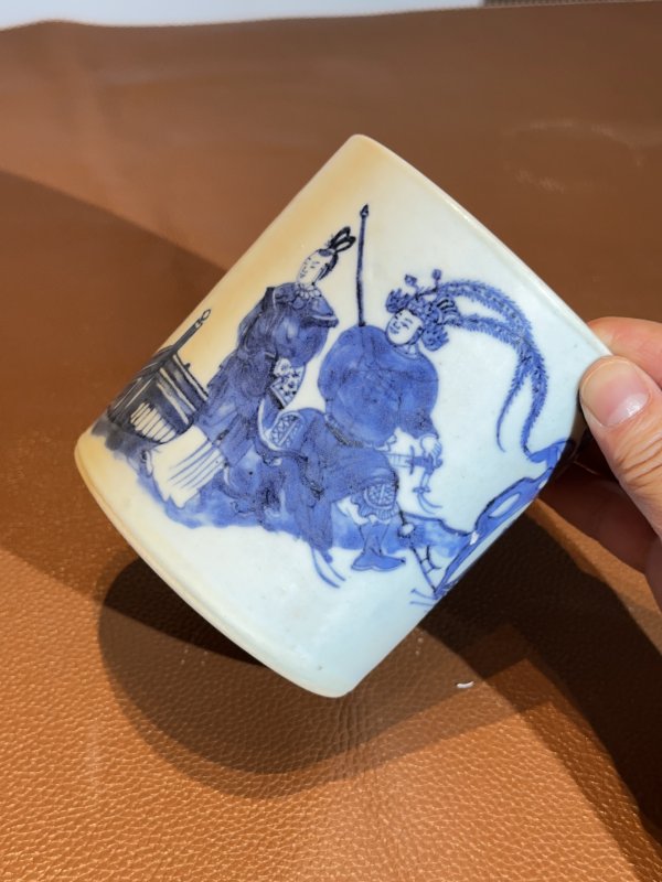 清康熙 青花“凤仪亭”笔筒 - 图6