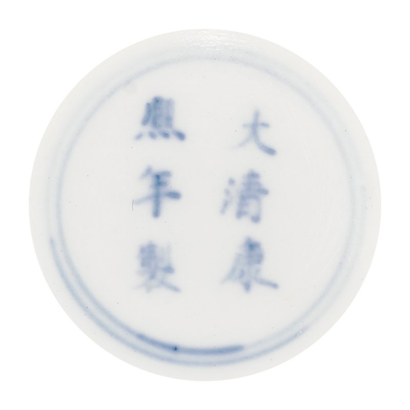 清康熙 五彩秋池鷗燕圖盌 雙圈六字楷書款  KANGXI SIX-CHARACTER MARK IN UNDERGLAZE BLUE WITHIN A DOUBLE CIRCLE AND OF THE PERIOD (1662-1722) - 图5