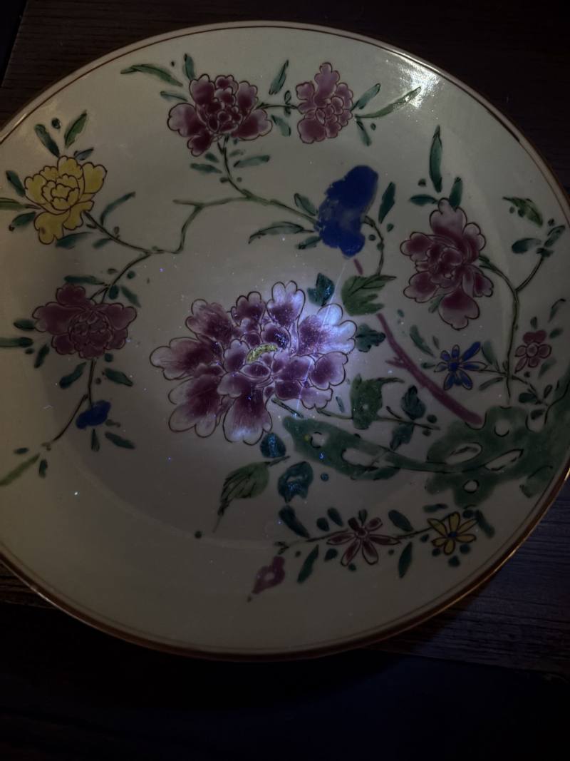   清雍正 粉彩花鸟纹盘 - 图8