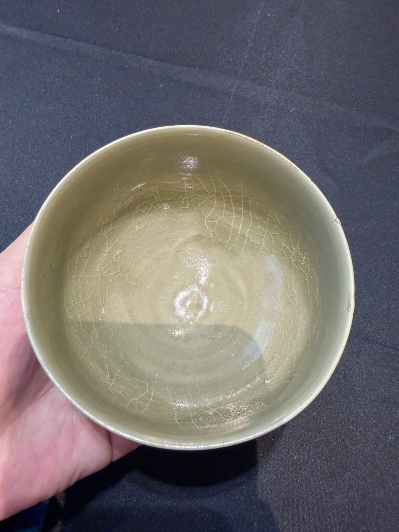 北宋耀州窯青釉刻劃花卉紋蓋罐 - 图11