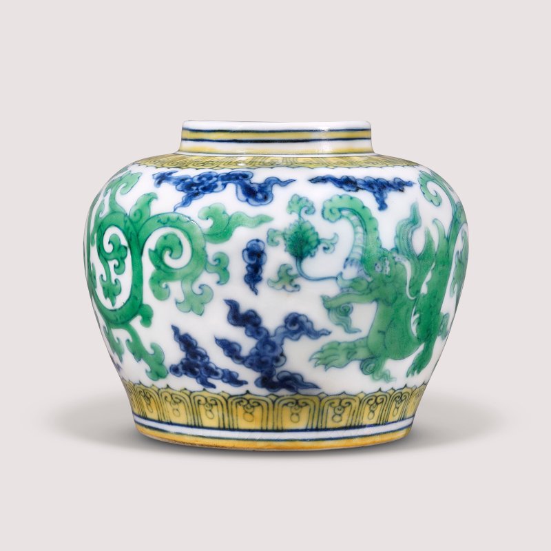 明成化 鬥彩夔龍紋天字罐  CHENGHUA PERIOD (1465-1487) - 图2