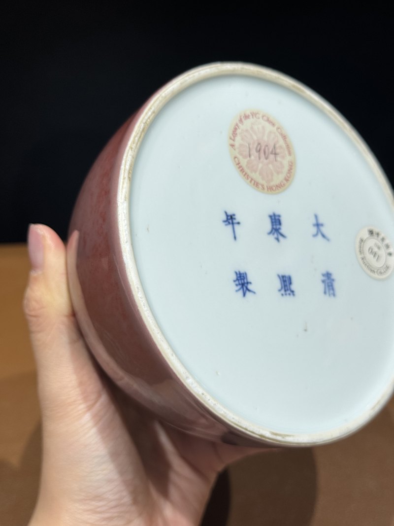 清康熙 豇豆红釉太白尊 - 图11