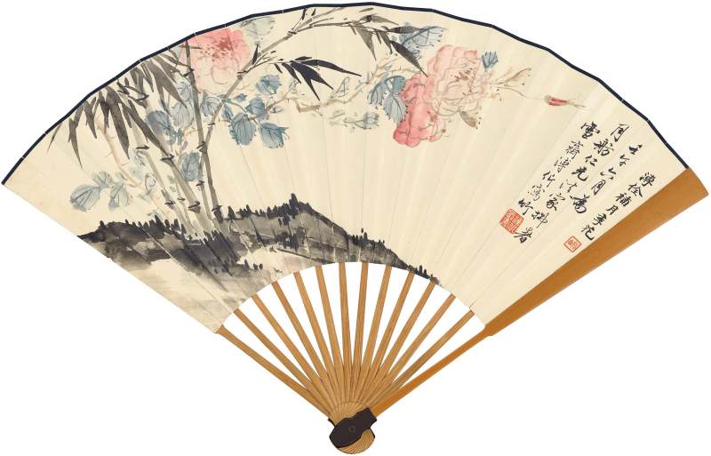 溥伒、溥佺 月季清竹 | Pu Jian; Pu Quan, Flower and Bamboo