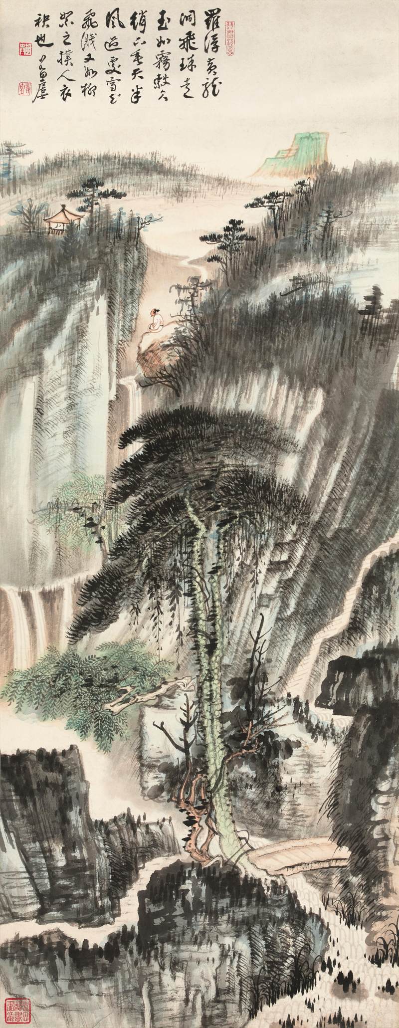 胡若思　羅浮觀瀑 | Hu Ruosi, Scenery of Luofu Mountain