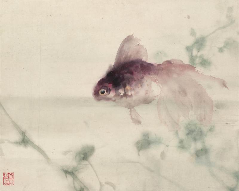 高奇峰　清波魚戲 | Gao Qifeng, Goldfish