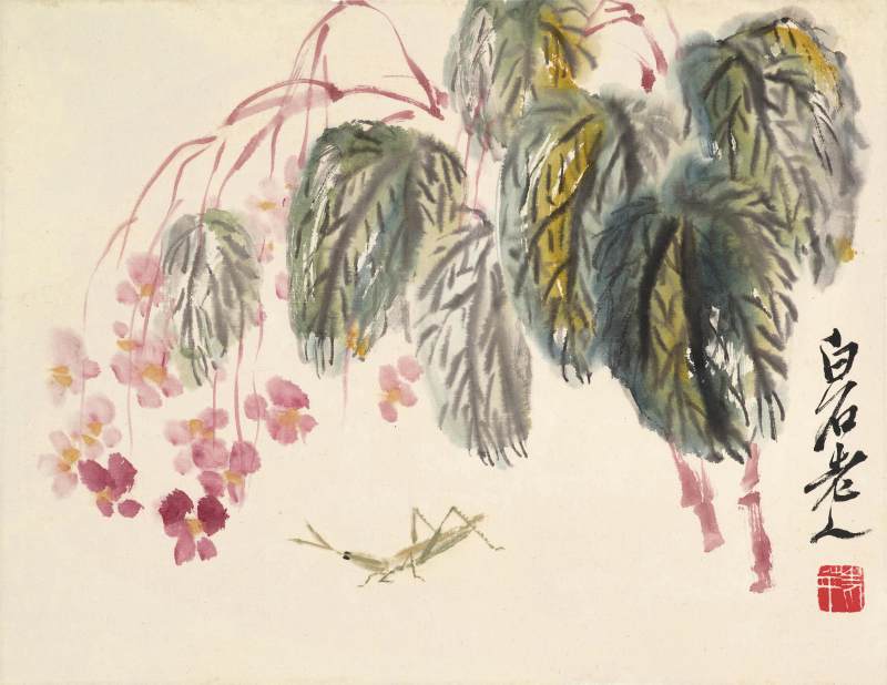 齊白石　花果草蟲 | Qi Baishi, Insects by Plants - 图2