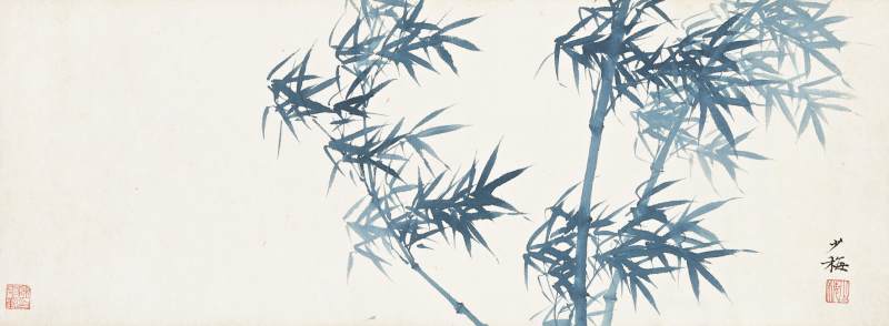 陳少梅　翠竹迎風 | Chen Shaomei, Bamboo in the Wind - 图1