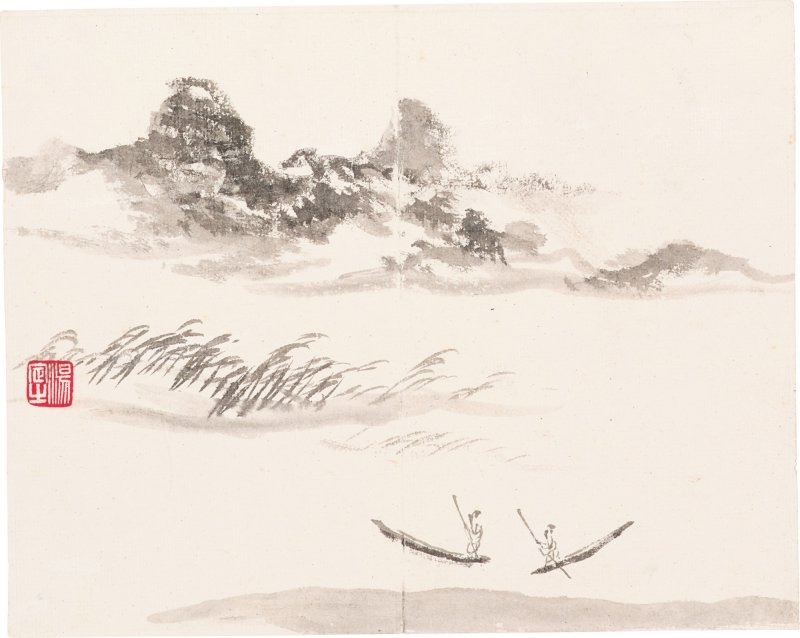 湯滌　山水、墨梅冊 | Tang Di, Landscape; Plum Blossoms - 图10