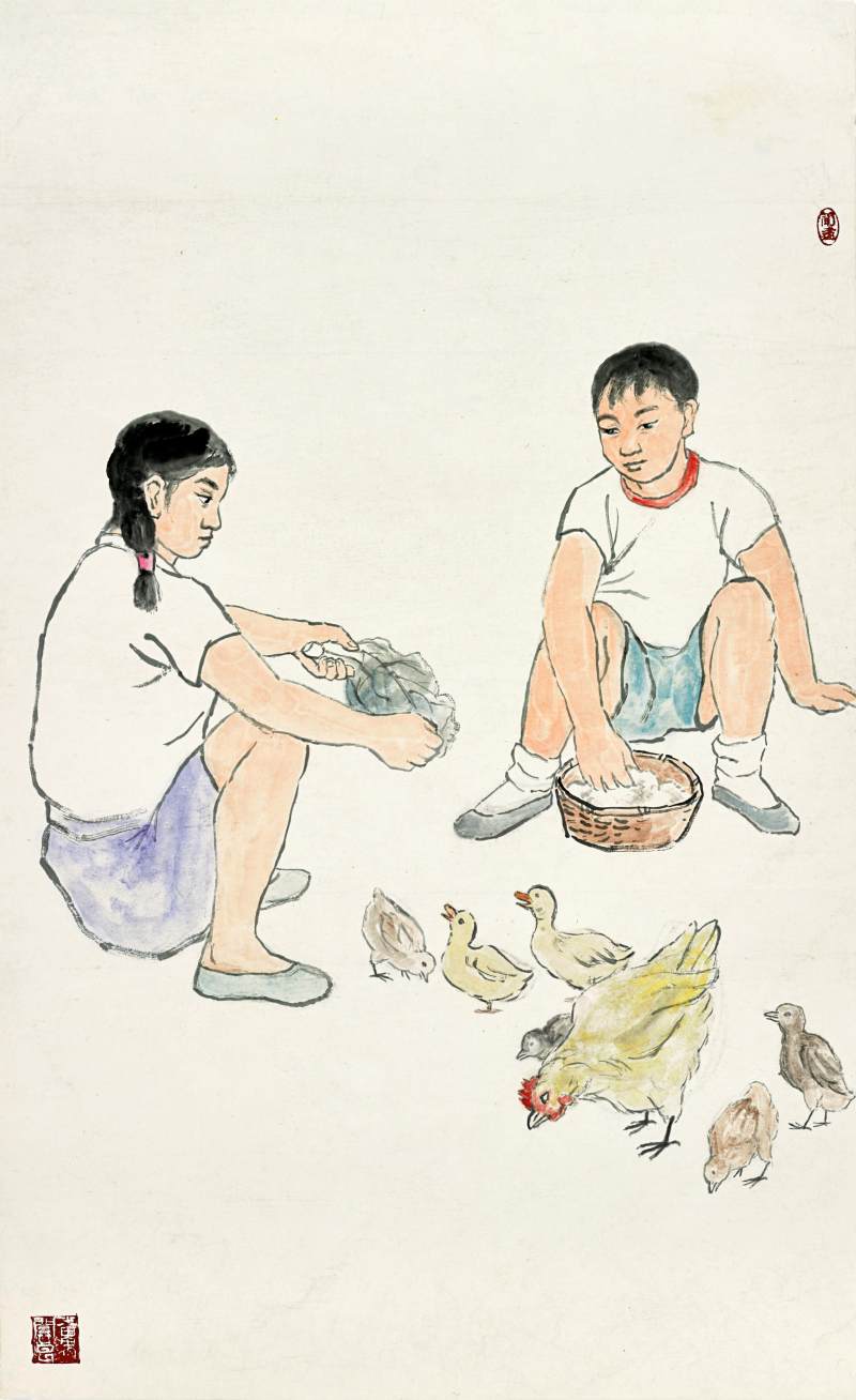 關良 飼雞 | Guan Liang, Poultry feeding