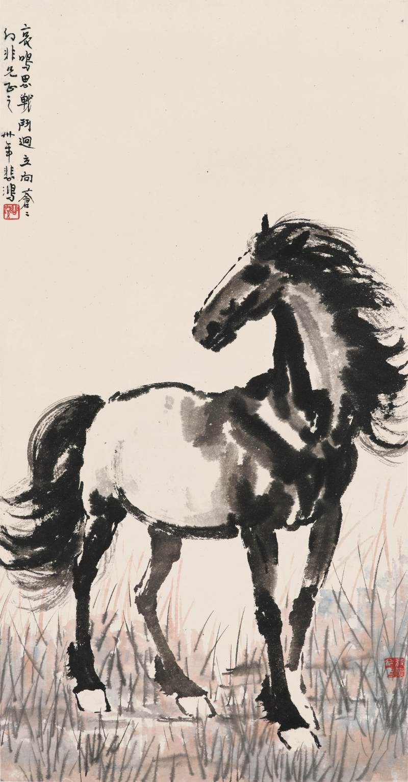 徐悲鴻 迥立向蒼蒼 | Xu Beihong, Standing Horse - 图1