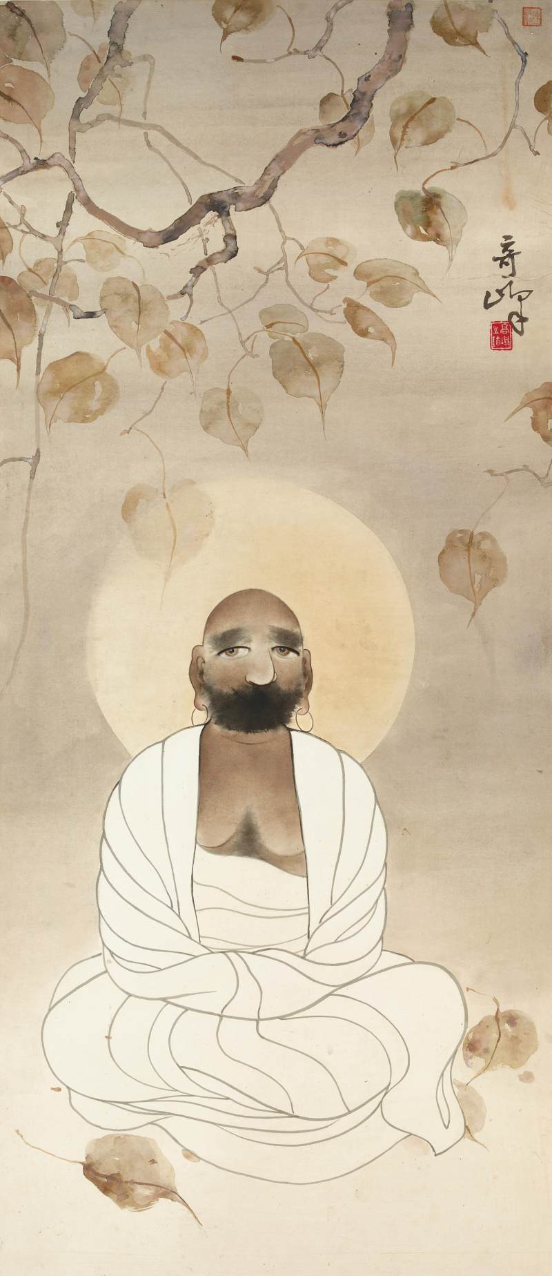 高奇峰　達摩 | Gao Qifeng, Bodhidharma - 图1