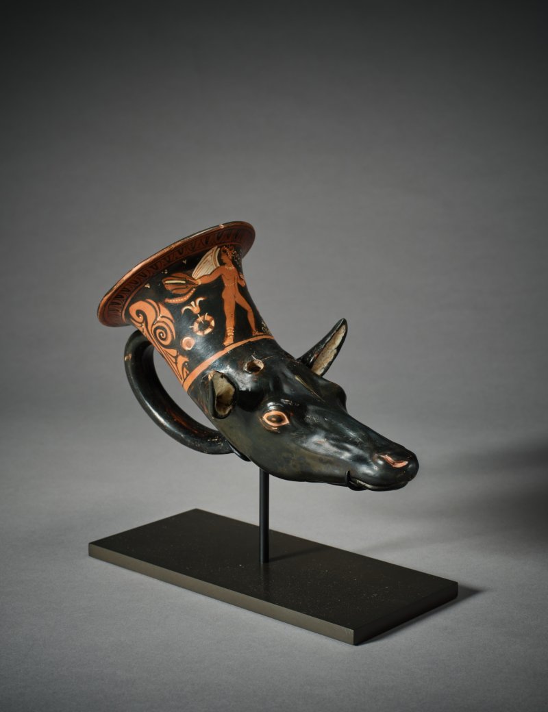 An Apulian Red-Figured Rhyton, circa 330-310 B.C.