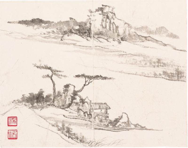 湯滌　山水、墨梅冊 | Tang Di, Landscape; Plum Blossoms - 图5