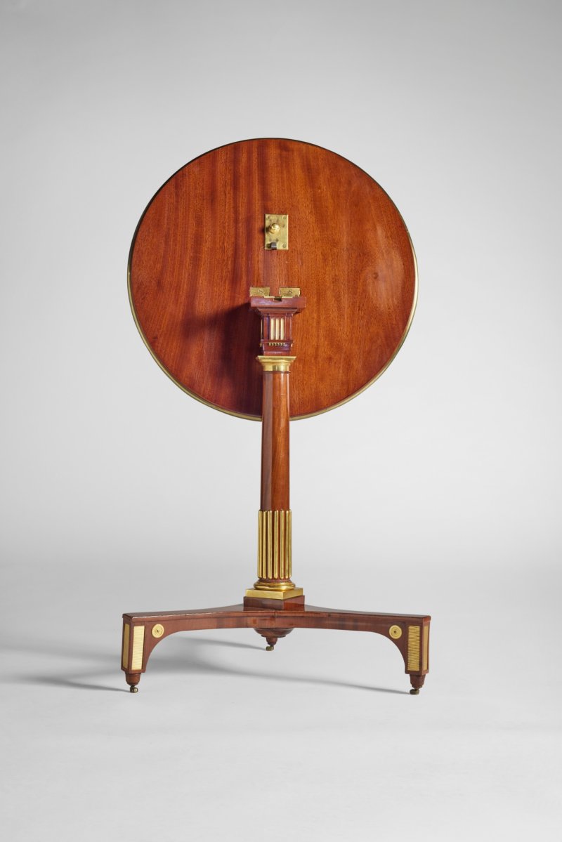 A German Neoclassical GIlt Bronze and Brass Mounted Mahogany Tripod Table by David Roentgen, Circa 1785 - 图3