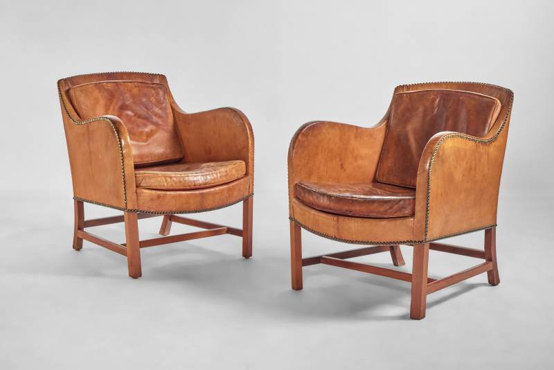 Pair of "Mix" Easy Armchairs Kaare Klint | Edvard Kindt-Larsen - 图1