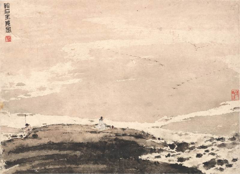傅抱石　平沙落雁 | Fu Baoshi, Wild Geese on the Sandbank